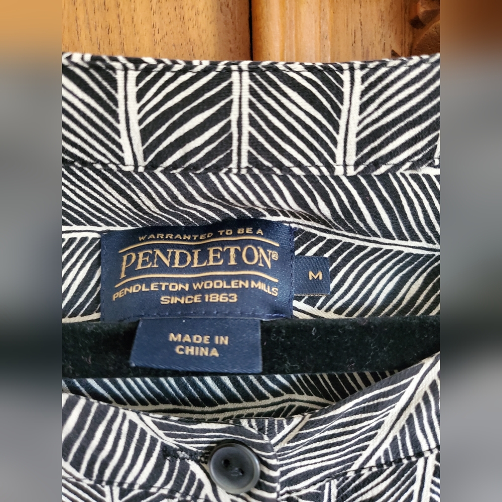 PENDELTON herringbone Pattern MIDI SILK Dress Sleeveless Buttondown Size Medium - Picture 10 of 12
